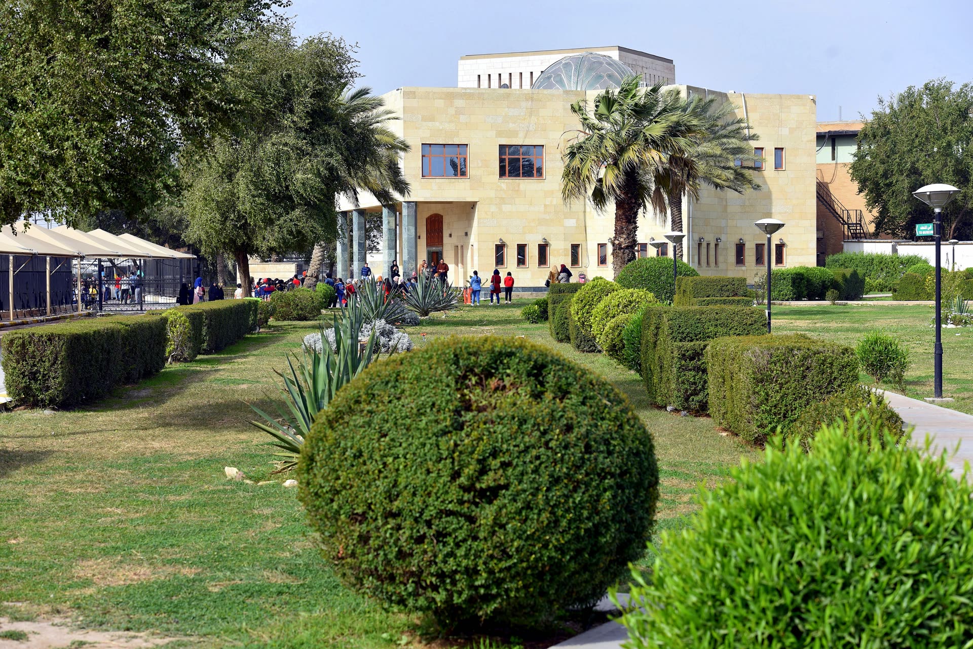The courtyard beside the entrance to the National Museum of Iraq in Baghdad, the institution that formerly held the Baghdad Battery jars