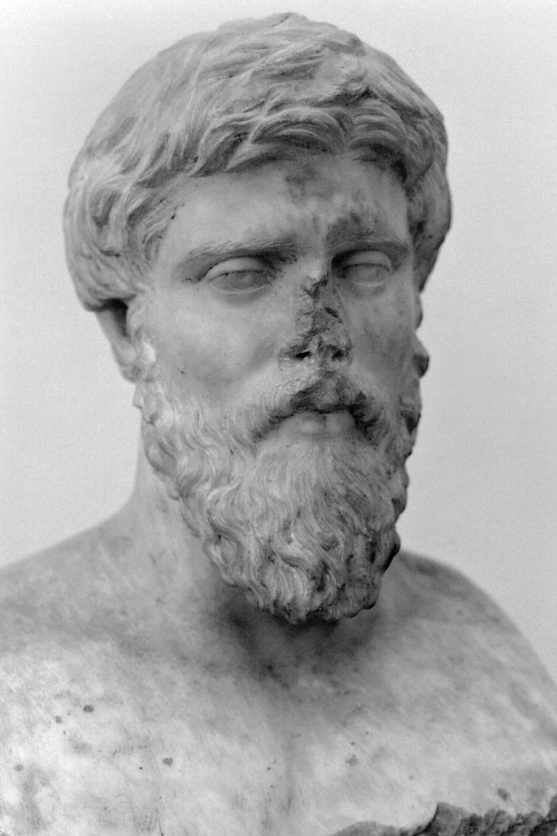 Marble bust tentatively identified as Plutarch, 2nd century AD, Archaeological Museum of Delphi