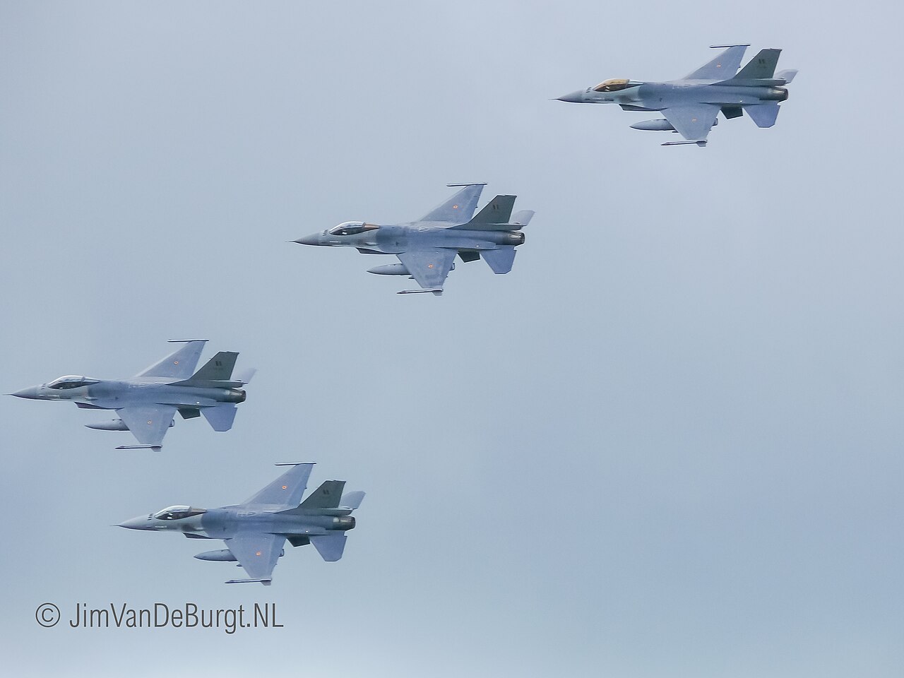 A Belgian Air Force F-16 Fighting Falcon in flight; Belgian F-16s from Kleine Brogel Air Base were among the NATO assets involved in responding to the 2025 European drone incursion wave