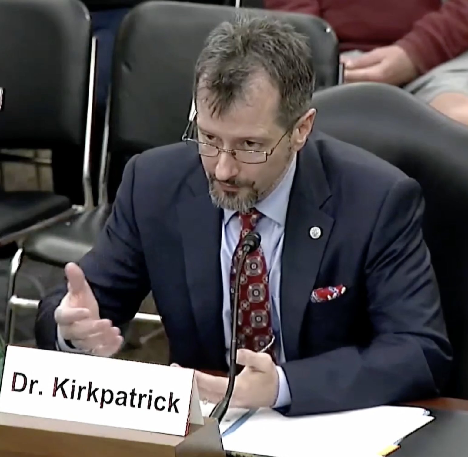 Dr. Sean M. Kirkpatrick, AARO's first director, testifies before a subcommittee of the Senate Armed Services Committee, April 19, 2023