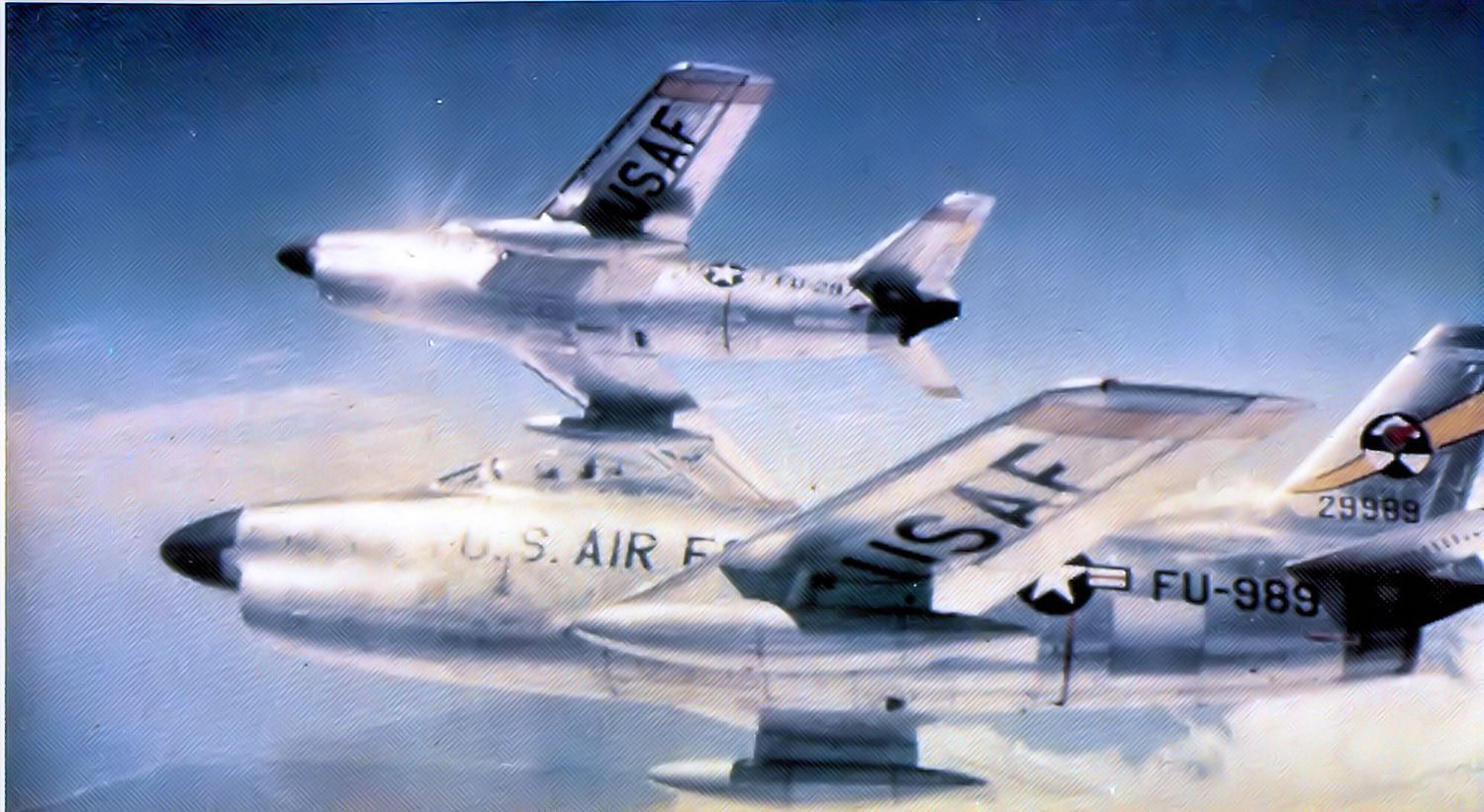 A North American F-86D Sabre of the 41st Fighter-Interceptor Squadron, the same unit Lt. Ted Brunson flew with at Andersen AFB, Guam