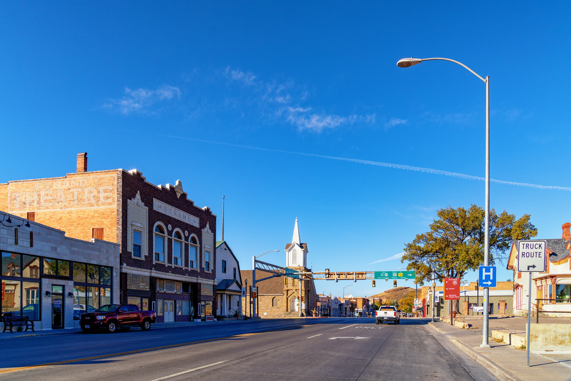 Downtown Rawlins, Wyoming, the oil-patch and railroad town Carl Higdon left on October 25, 1974 to go elk hunting in the Medicine Bow National Forest