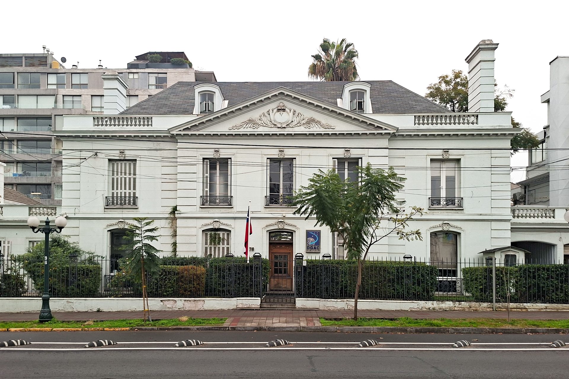 A Dirección General de Aeronáutica Civil (DGAC) building in Providencia, Santiago, Chile — the civil aviation authority that has housed CEFAA/SEFAA since 1997