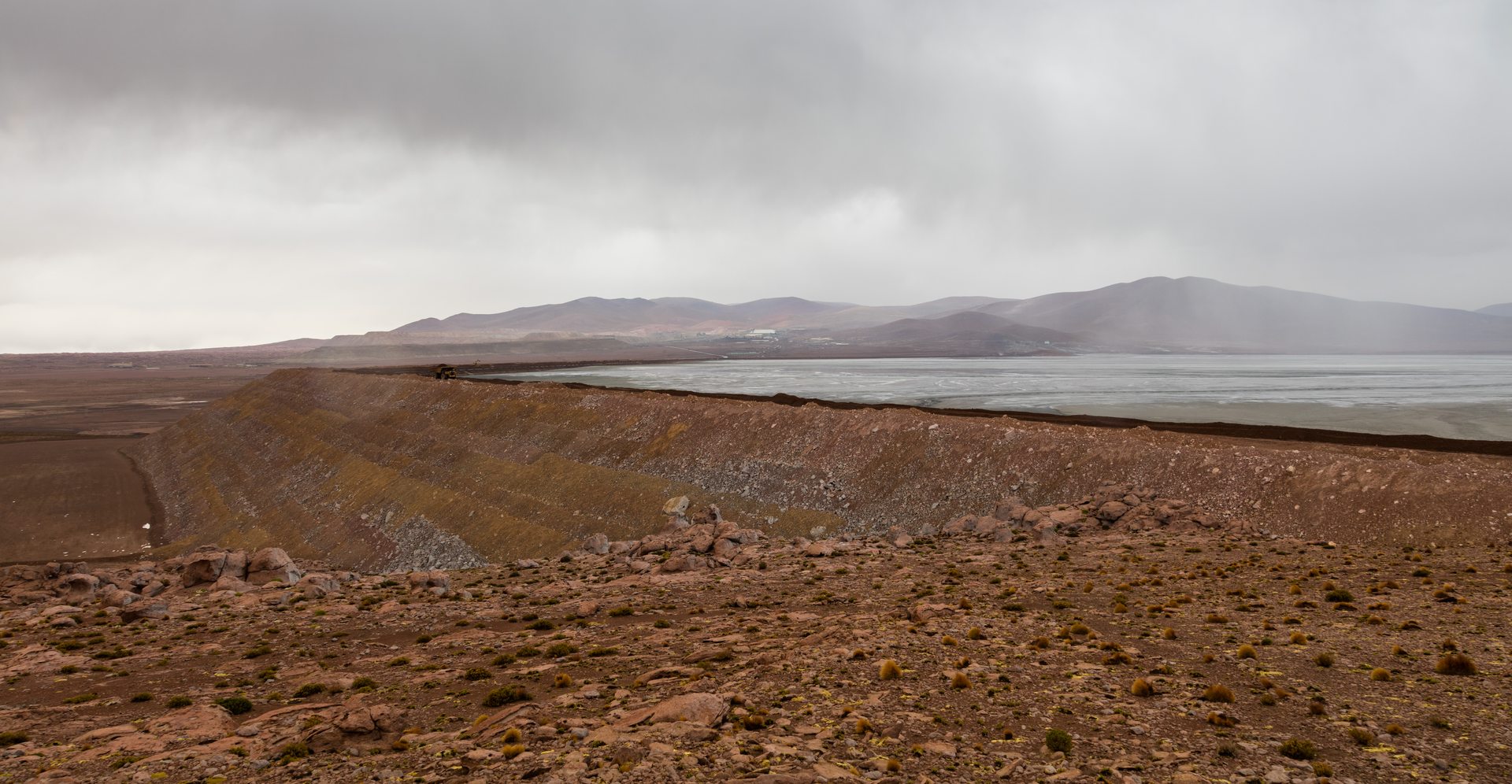 The Collahuasi copper mine's high-altitude open-pit operations in the Tarapacá Region of northern Chile, photographed in 2016