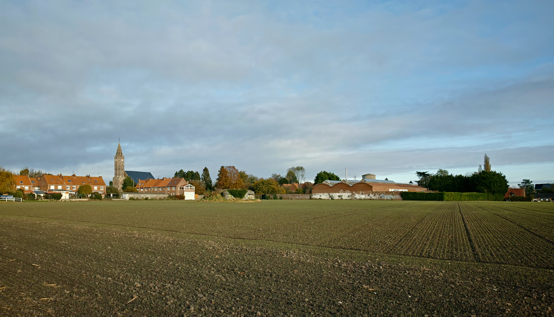 A general view of the town of Hem, Nord, France