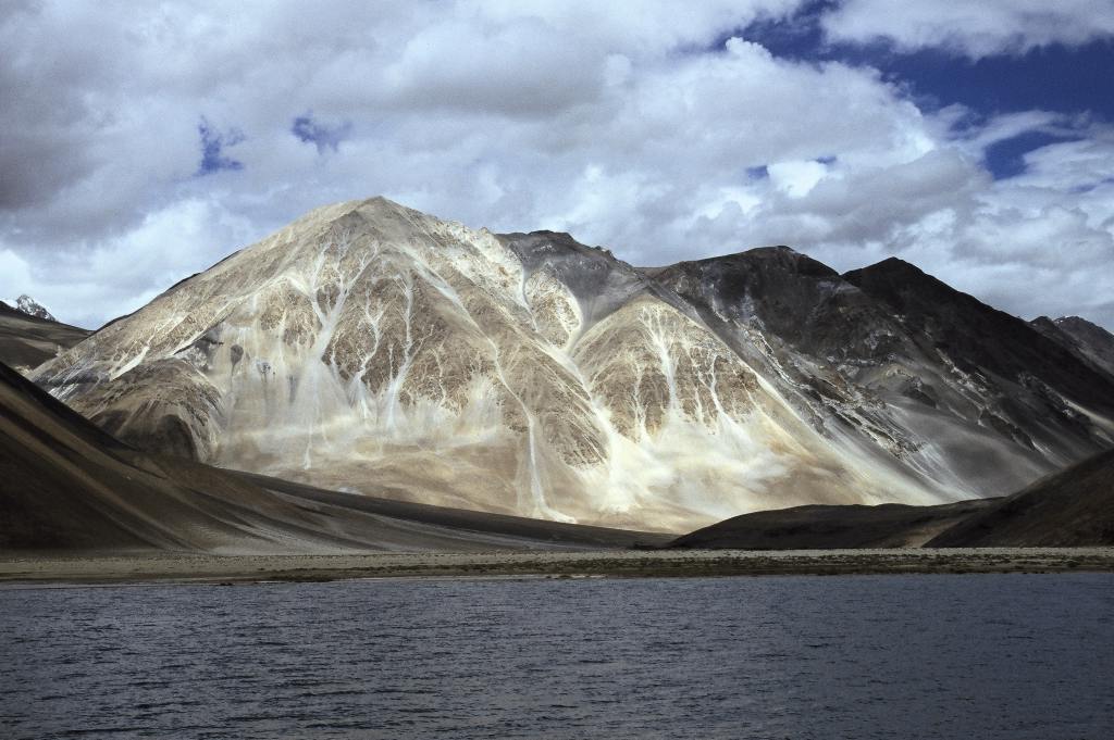 Pangong Tso, a high-altitude lake in Ladakh, India, near the site of the 2012-2013 sightings