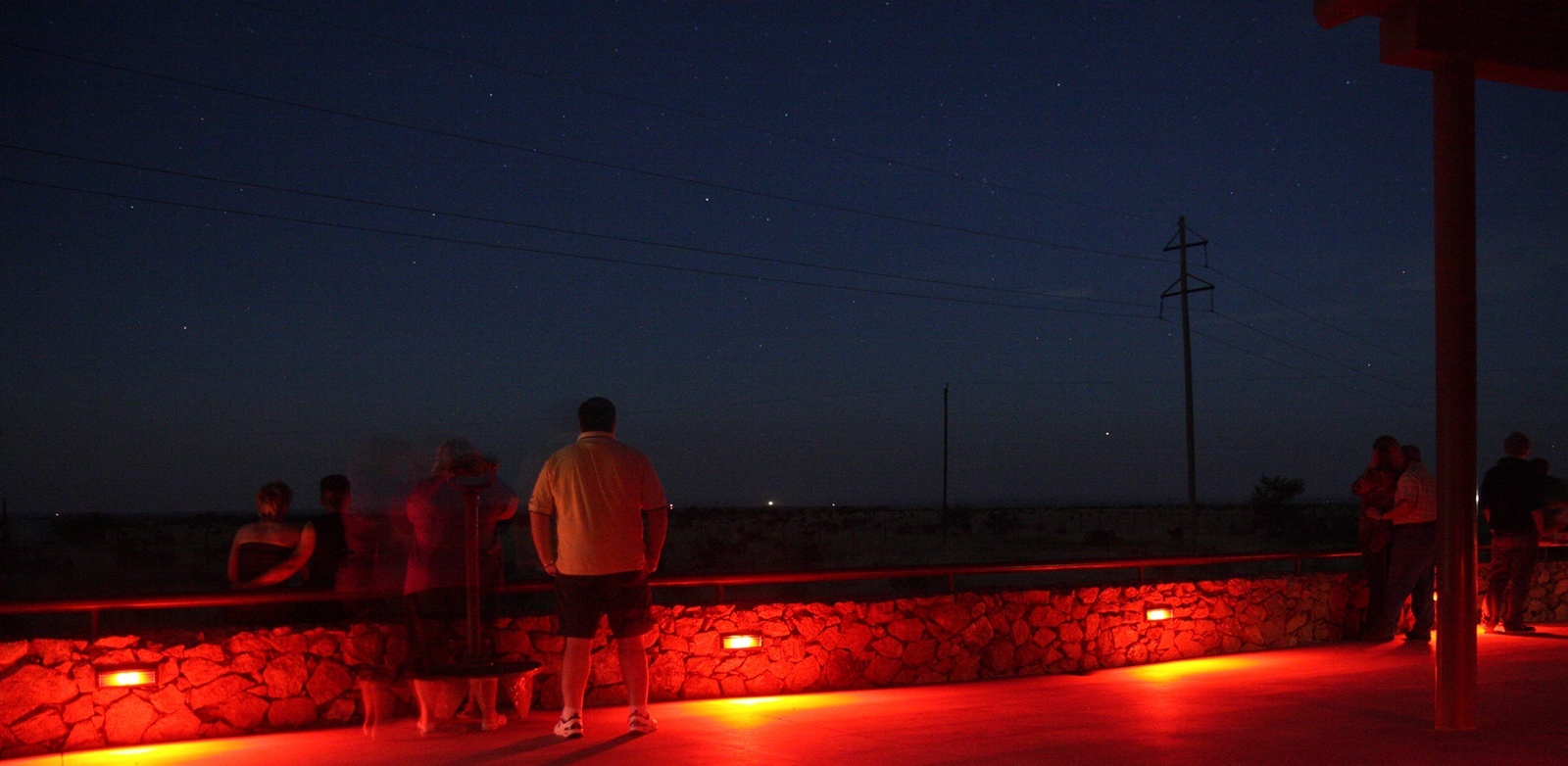 The Marfa Mystery Lights, taken from the official viewing platform east of Marfa, Texas, May 9, 2009