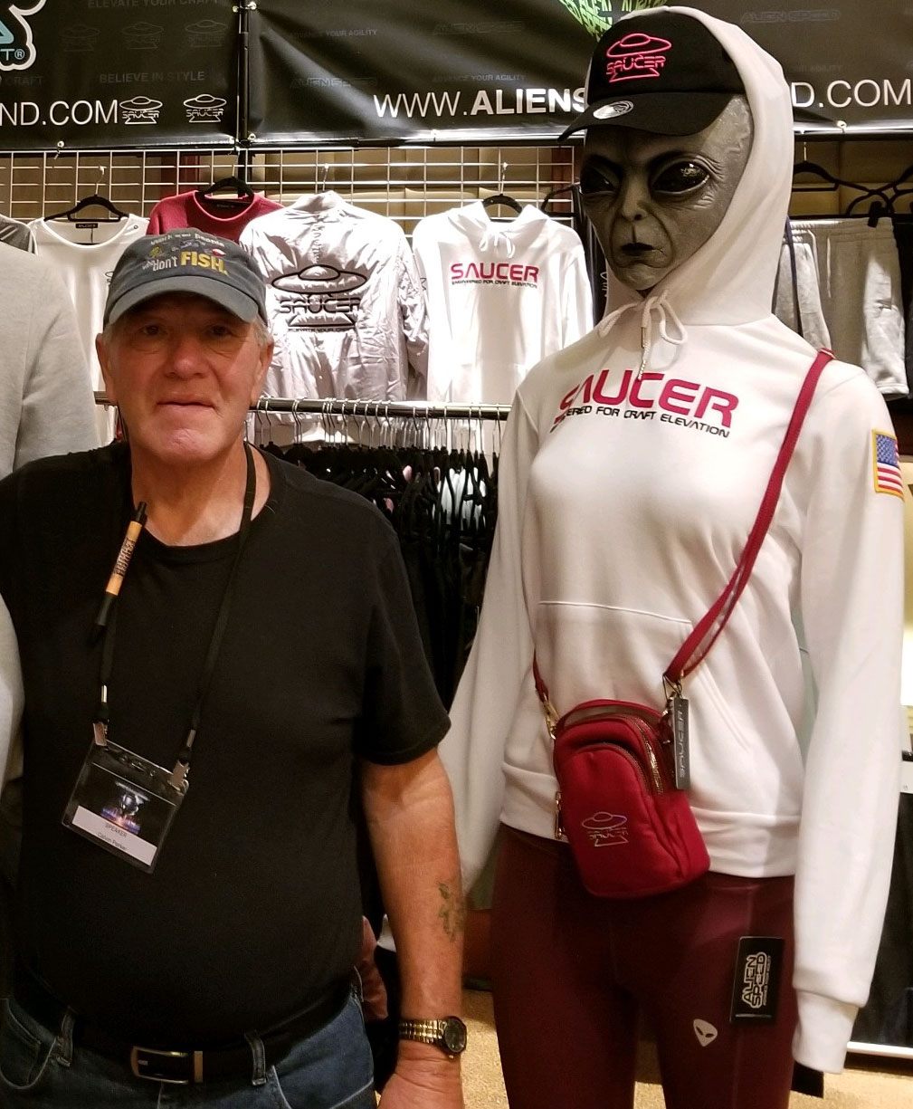 Calvin Parker, one of the two fishermen who reported the 1973 Pascagoula abduction, at the 2019 International UFO Congress in Phoenix, Arizona