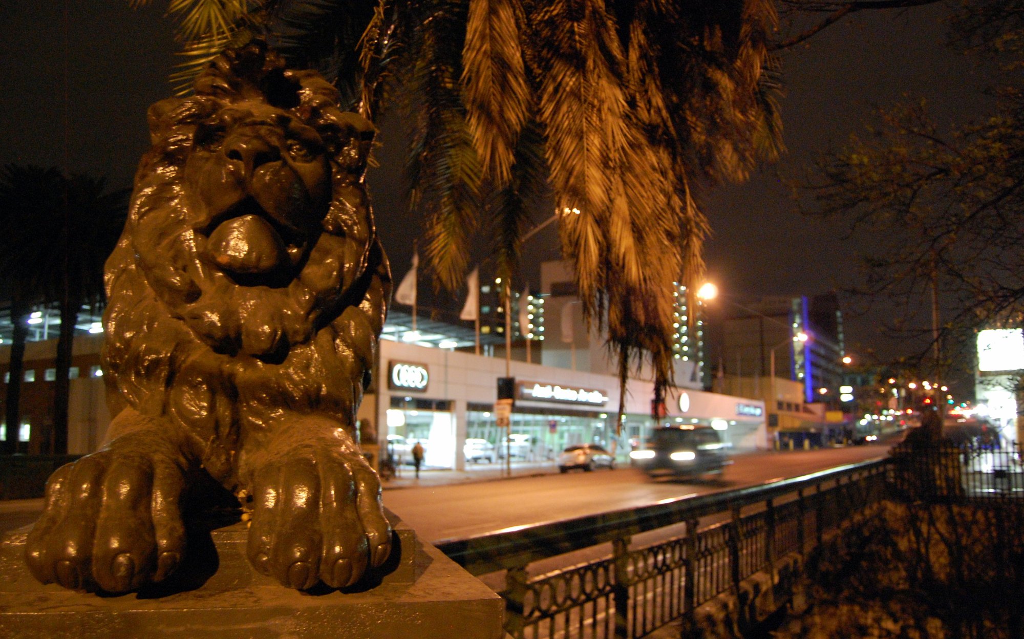 Lion Bridge, Pretoria, South Africa, at night