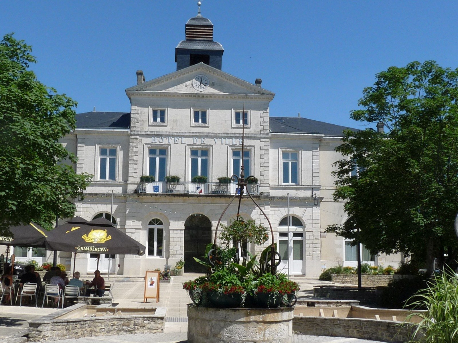 The town hall (Hôtel de Ville) of Ruffec, Charente, France