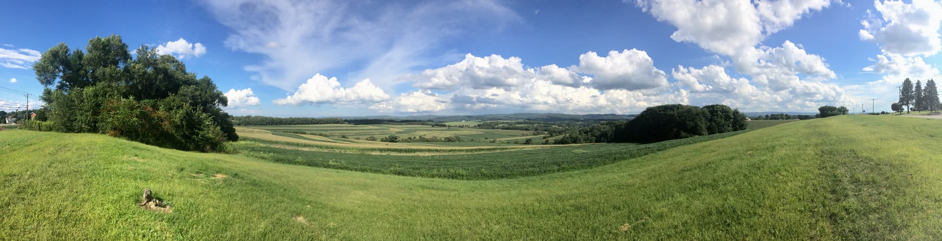 Panoramic view of the Laurel Highlands countryside in Westmoreland County, Pennsylvania, near the core of the 1973-74 UFO-Bigfoot wave