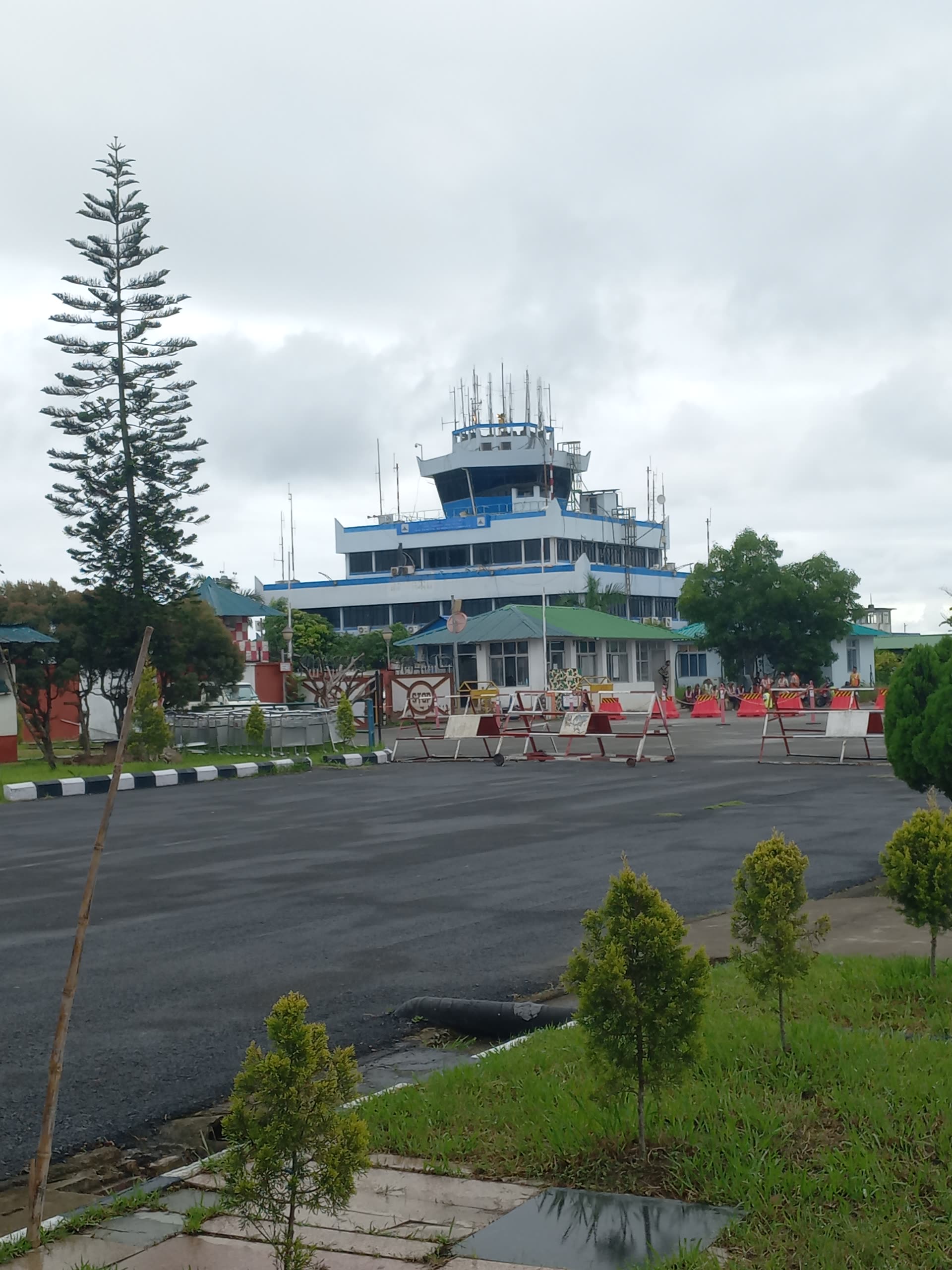 Air traffic control tower at Imphal Airport, Manipur, India