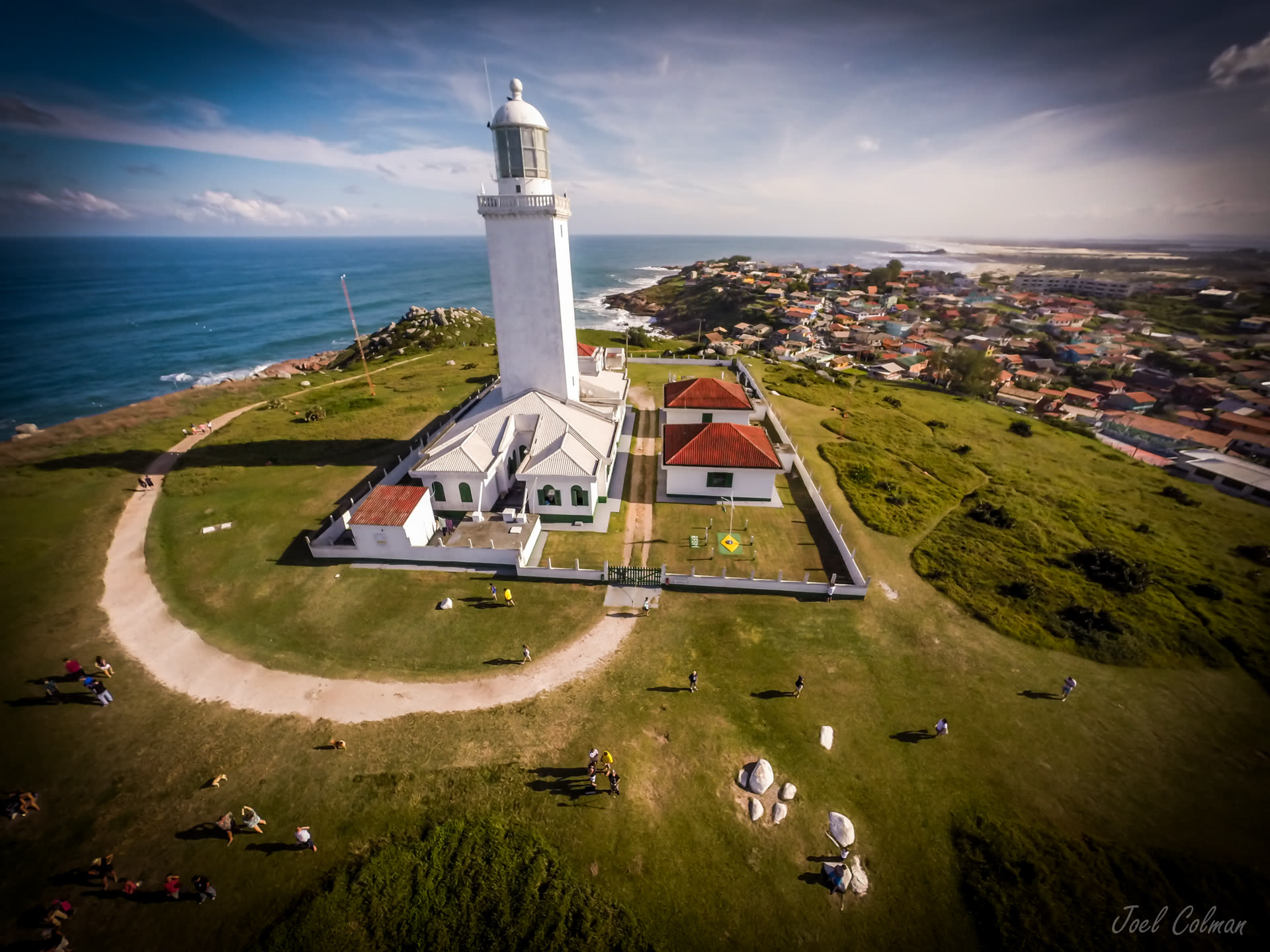 Santa Marta Lighthouse at Cabo de Santa Marta Grande, Laguna, Santa Catarina, Brazil