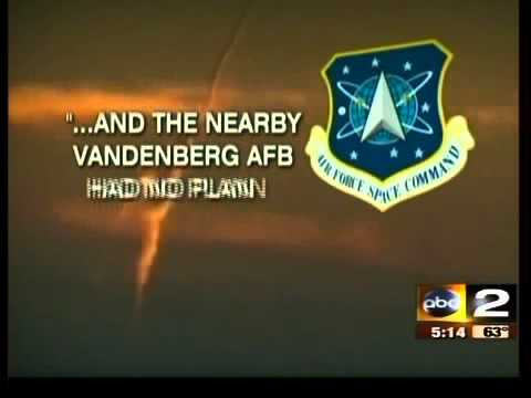 Mystery missile launch caught on camera off California coast, television news footage