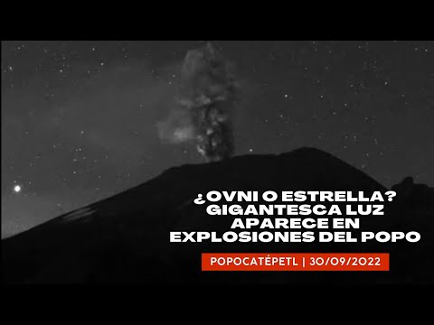 OVNI? LUZ GIGANTE aparece durante explosiones del VOLCAN Popocatepetl